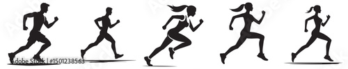 vector silhouette of a jogger
