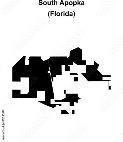 South Apopka (Florida) blank outline map