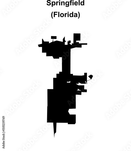 Springfield (Florida) blank outline map
