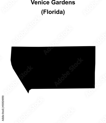 Venice Gardens (Florida) blank outline map