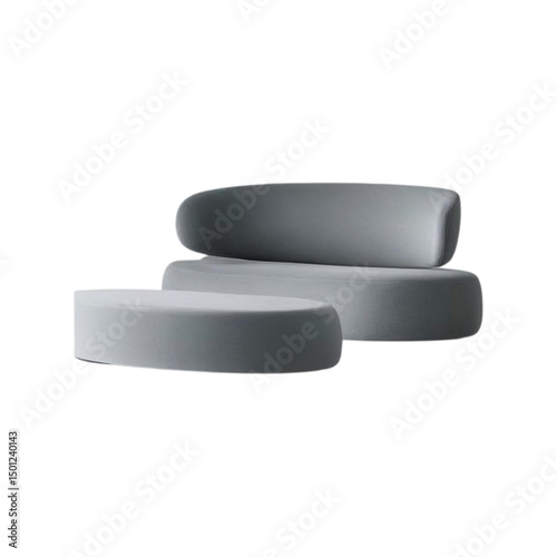 Modern gray sofa furniture design minimalist style home decor living room set