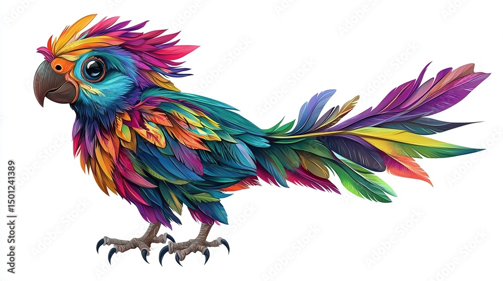 Obraz premium Colorful parrot with vibrant feathers