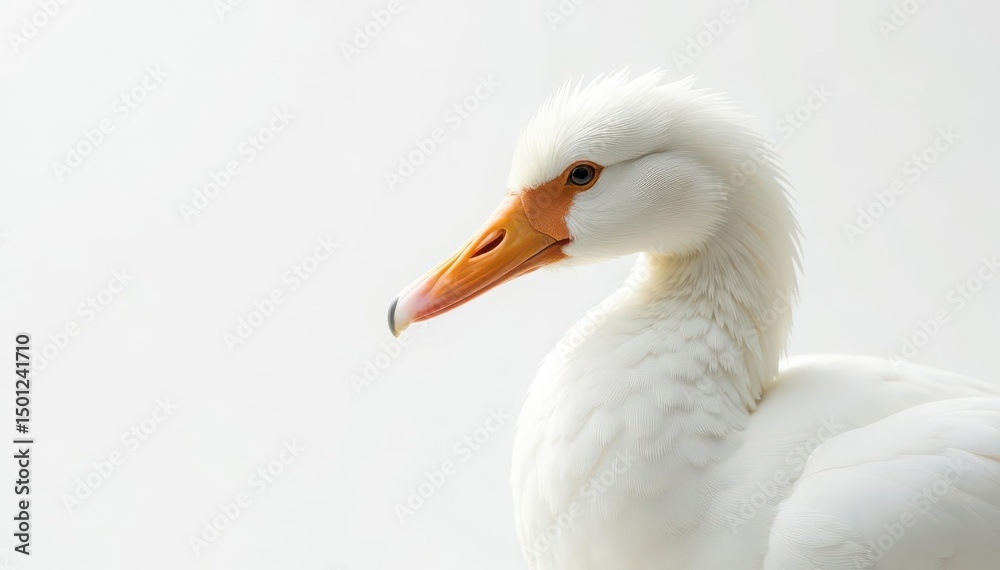 Close-up of pristine white feathers against stark white backdrop, backdrop, tranquility, down Close-up of pristine white feathers against stark white backdrop, backdrop, tranquility, down