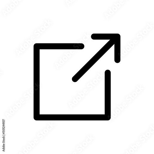 External link icon symbol for apps and websites. link sign and symbol. hyperlink symbol
