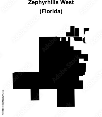 Zephyrhills West (Florida) blank outline map