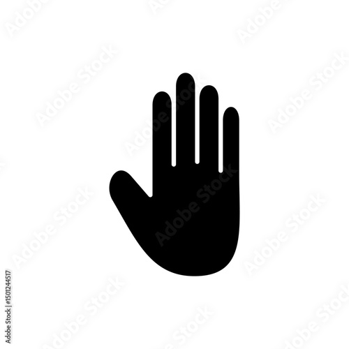 Hand icon symbol for apps and websites. hand sign and symbol. palm