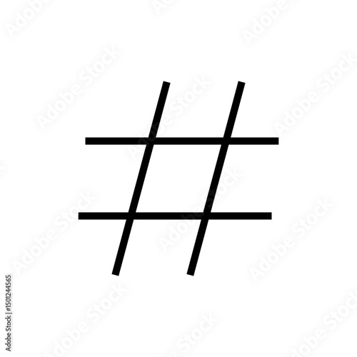 Hashtag icon symbol for apps and websites. hashtag sign and symbol