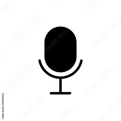 Microphone icon symbol for apps and websites. karaoke sign and symbol