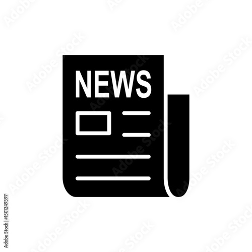 Newspaper icon symbol for apps and websites. news paper sign and symbol