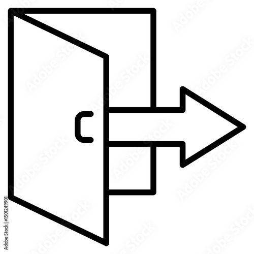 Leave line icon
