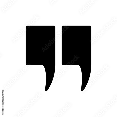 Quote icon symbol for apps and websites. Quotation mark sign and symbol