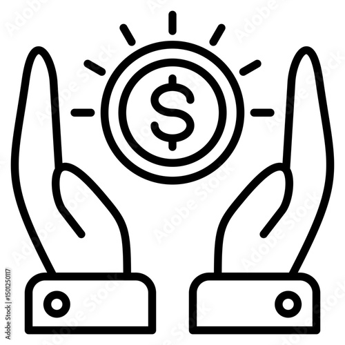 Capital line icon