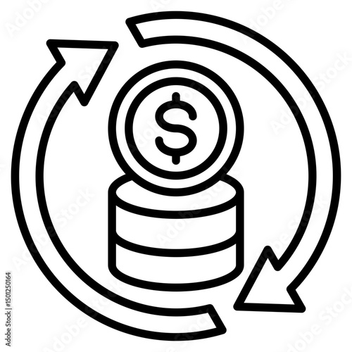 Cash Flow line icon