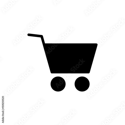 Shopping icon symbol for apps and websites. Shopping cart sign and symbol. Trolley icon