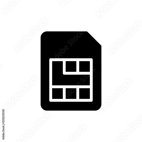 Sim card icon symbol for apps and websites. dual sim card sign and symbol