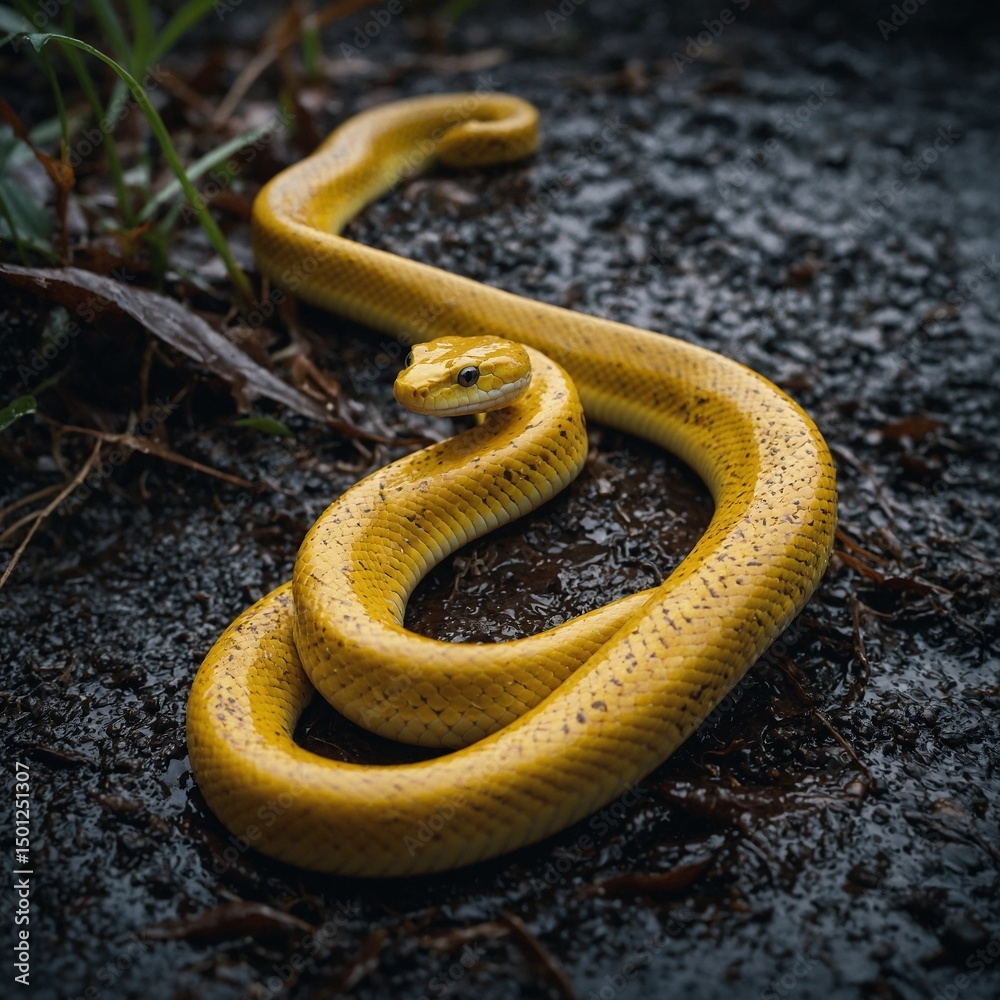 Obraz premium snake in the grass