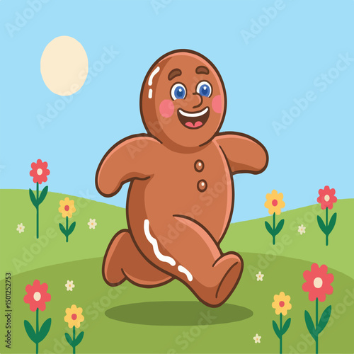 illustration, holiday, sweet, biscuit, dessert, food, gingerbread, cartoon, man, vector, isolated, icon, clipart, ginger, traditional, celebration, christmas, cookie, happy, design, xmas, cute,