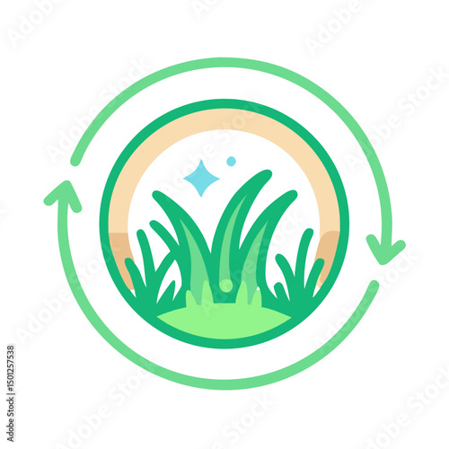 Lush Green Grass Icon
 

