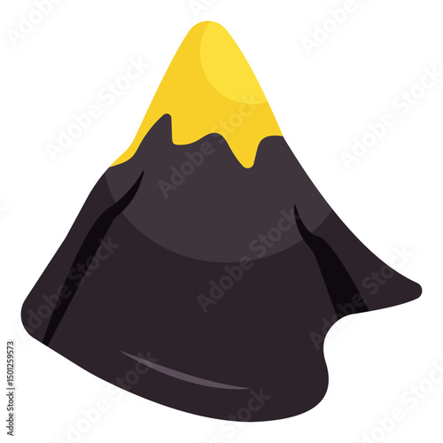 An editable design icon of volcano 