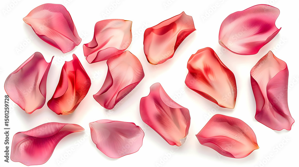 Fototapeta premium Artificial rose petals 