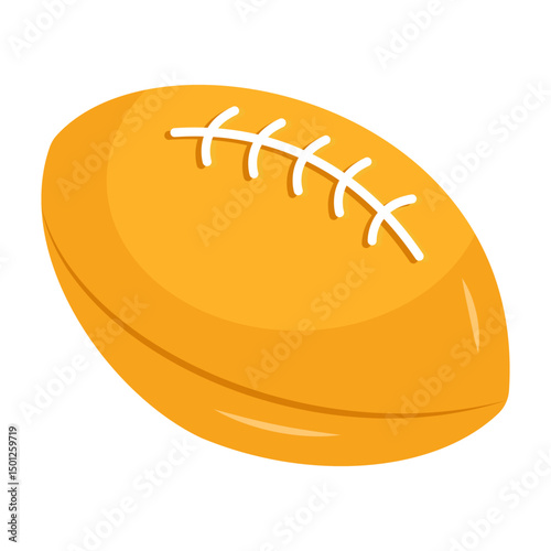 American football icon, isometric design of rugby