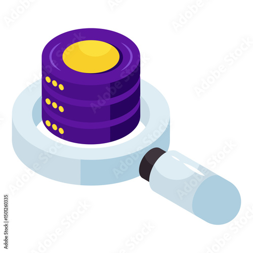 An icon design of search database 