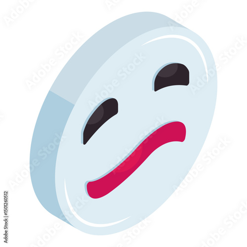 A creative design icon of raging mood emoji