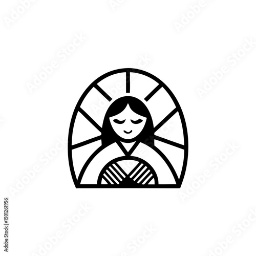 A lone silhouette standing against the horizon embracing the unknown path on transparent background
