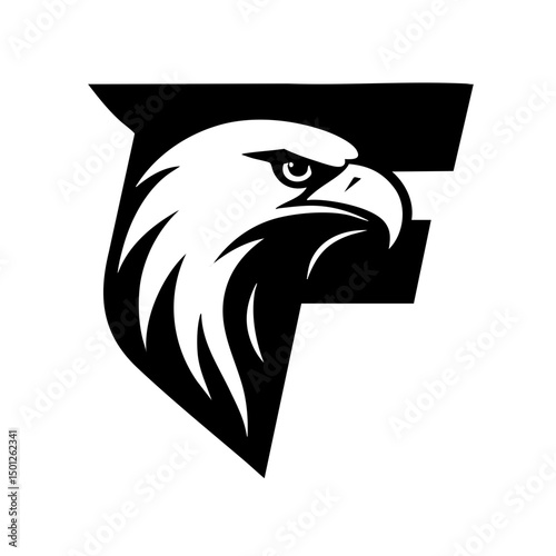 Eagle and Letter F Logo Icon Symbol Emblem