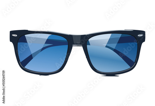 dark blue mirrored sunglasses