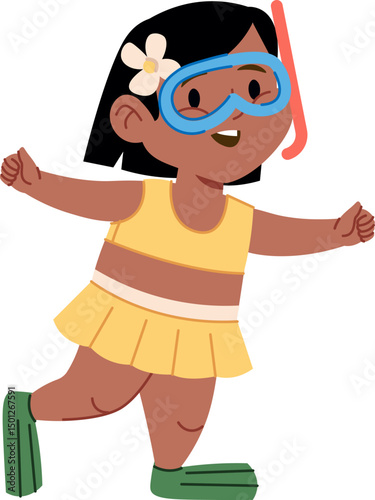 Girl in Swim Gear