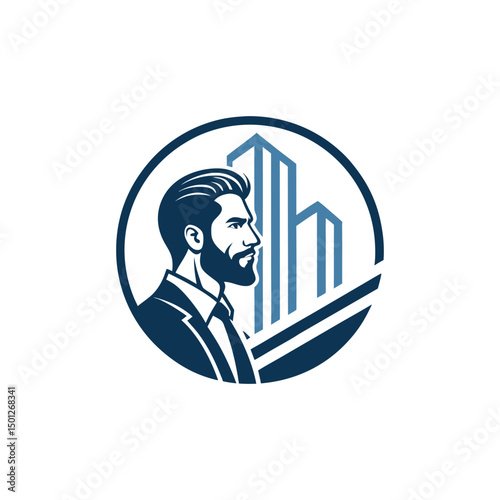 businessman with graph