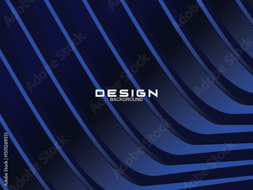 Premium background design with curved dark blue lines pattern. Vector horizontal template for digital luxury business banner, contemporary formal invitation, luxury voucher, prestigious gift certifica