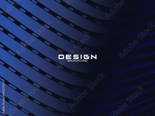 Premium background design with curved dark blue lines pattern. Vector horizontal template for digital luxury business banner, contemporary formal invitation, luxury voucher, prestigious gift certifica