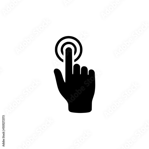 hand touching screen