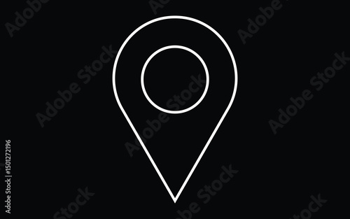 Location Line vector Art, map point location icon vector template. map point location icon image,location pin vector free, map pin image, map icon line art vector image download,