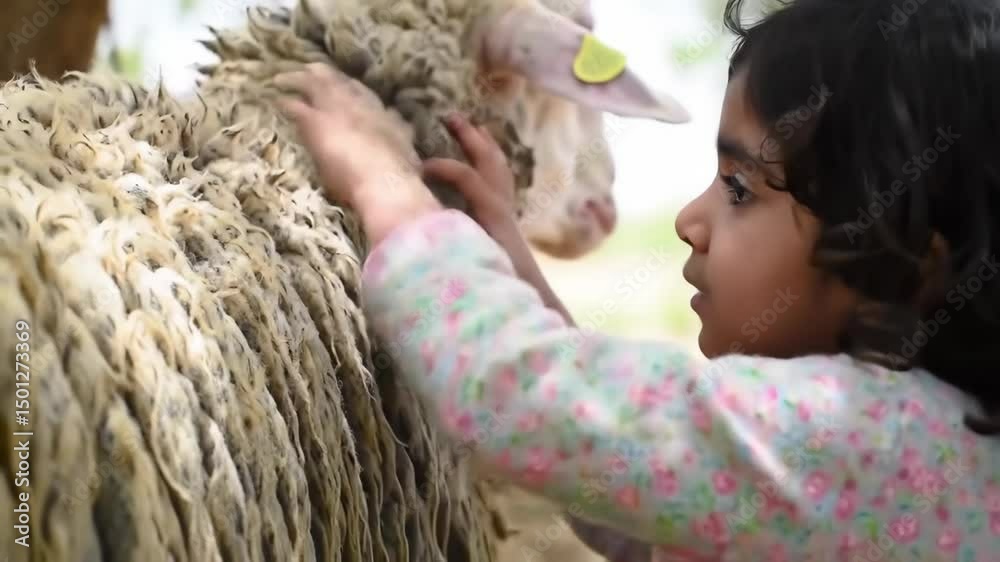 A Child's Gentle Touch: Exploring the Beauty of Nature and Childhood Innocence