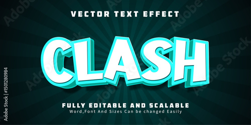 Editable text effect cartoon 3d kids and funny font style