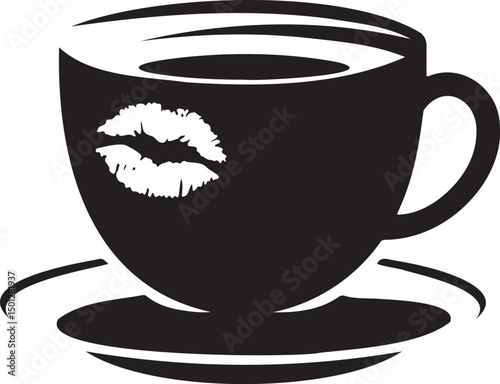 Hot coffee or tea in a black mug, a perfect morning beverage