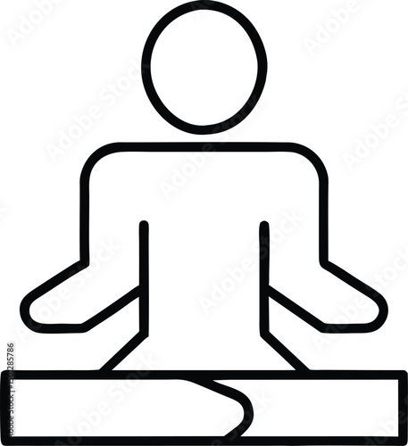 Yoga Meditation Person Icon Graphic Design