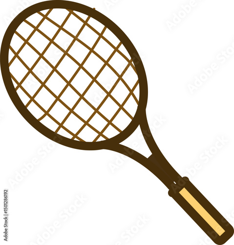 Tennis Racket with Wooden Handle