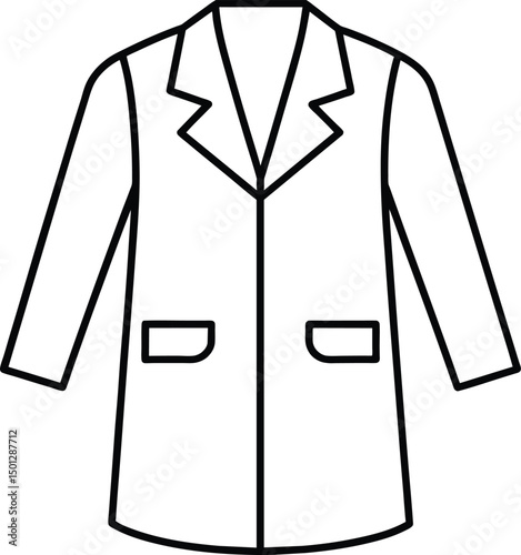 Long Coat Icon Vector Illustration Design