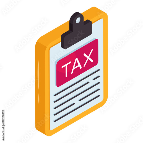 Creative design icon of tax paper 