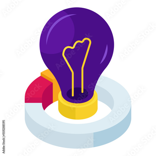 Analytical idea icon, editable vector