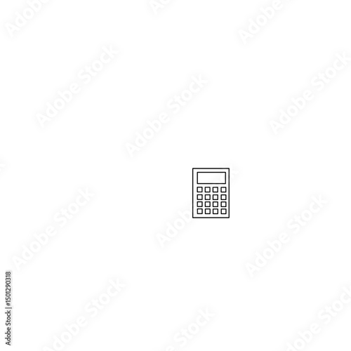 Calculator Line Vector 