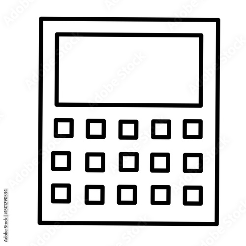 Calculator Line Vector 