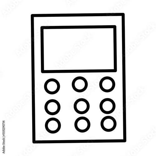 Calculator Line Vector 