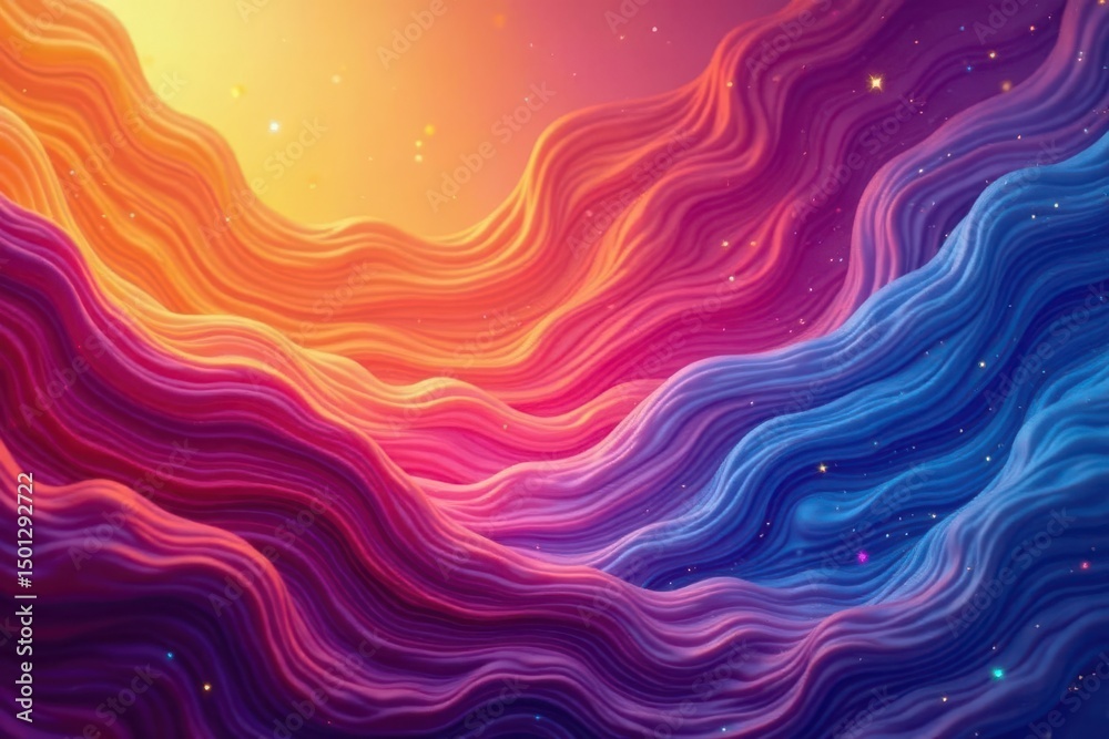Obraz premium Fluid organic shapes, flowing lines create vibrant backdrop, print, color, wallpaper