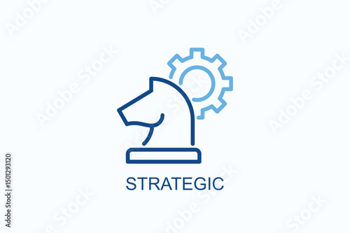 Strategic Icon Or Logo Isolated Vector Illustration