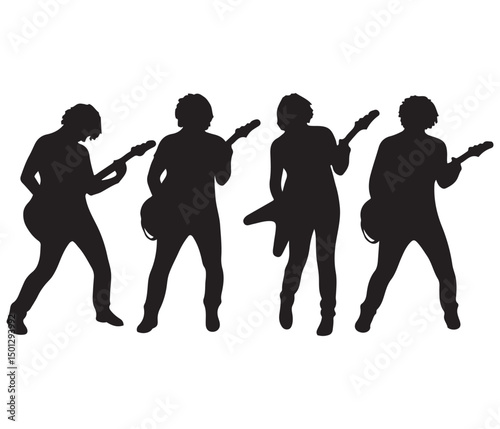 silhouettes of musicians